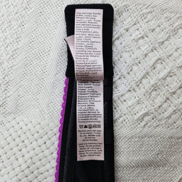 La Senza Black & Purple Lace Underwire Strapless Bra - Picture 10 of 10